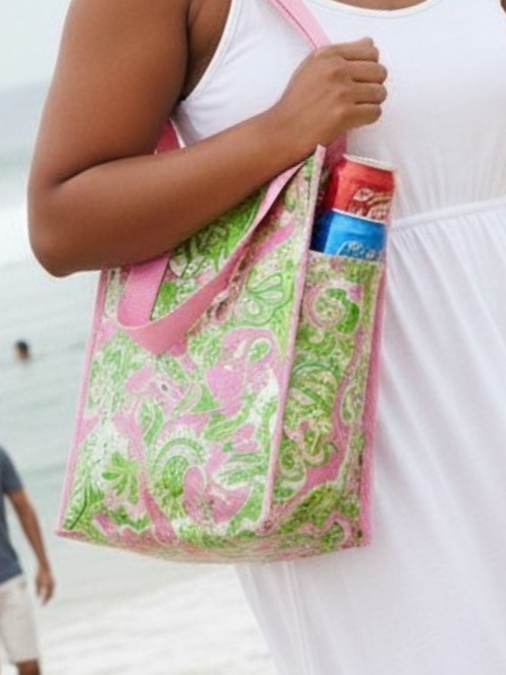Lilly Pulitzer -NWT Insulated Market Tote, Lilly❣️Green Aluminum & Foam Pad ECHO